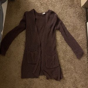 Long knit cardigan